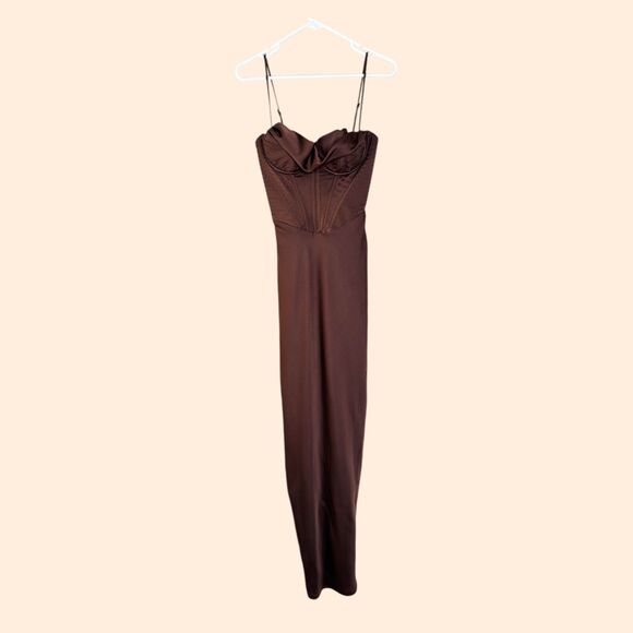 House of CB Dresses & Skirts - House of CB Myrna Satin Corset Midi Dress